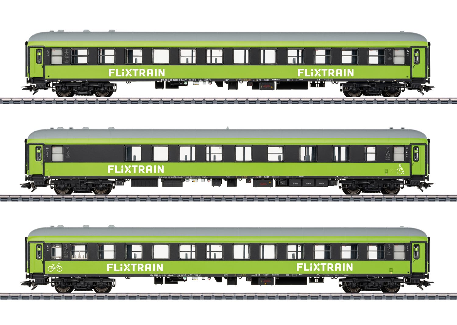 Märklin 42957 - H0 | Set van 3 sneltreinrijtuigen 1, FlixTrain (MHI)