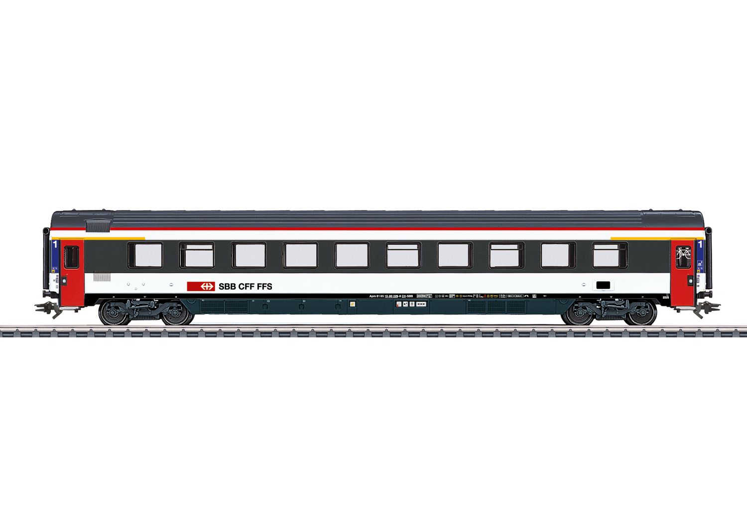 Märklin 43673 - H0 | Eurocity sneltreinrijtuig, 1e klas SBB/CFF/FFS
