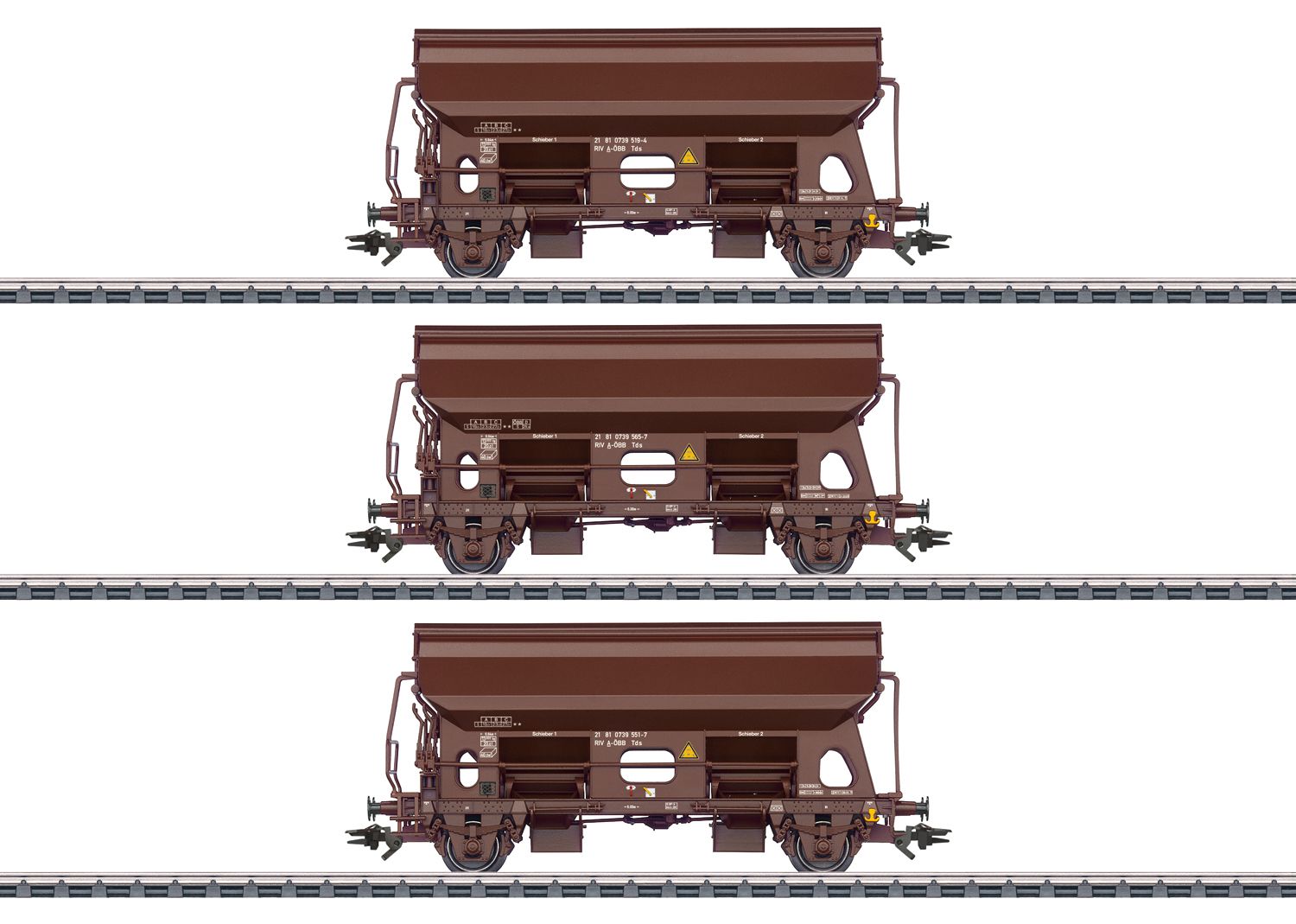 Märklin 46334 - H0 |Set van 3 zwenkdak wagens type Tds, ÖBB