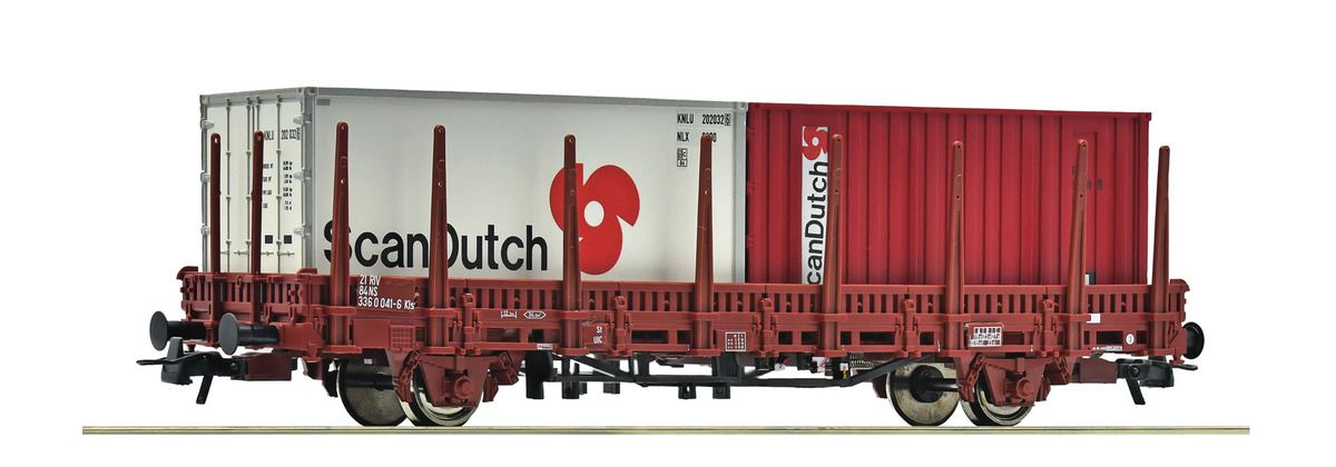 Roco 6600289 - H0 | Rongenwagen Kls NS met 2 containers ScanDutch