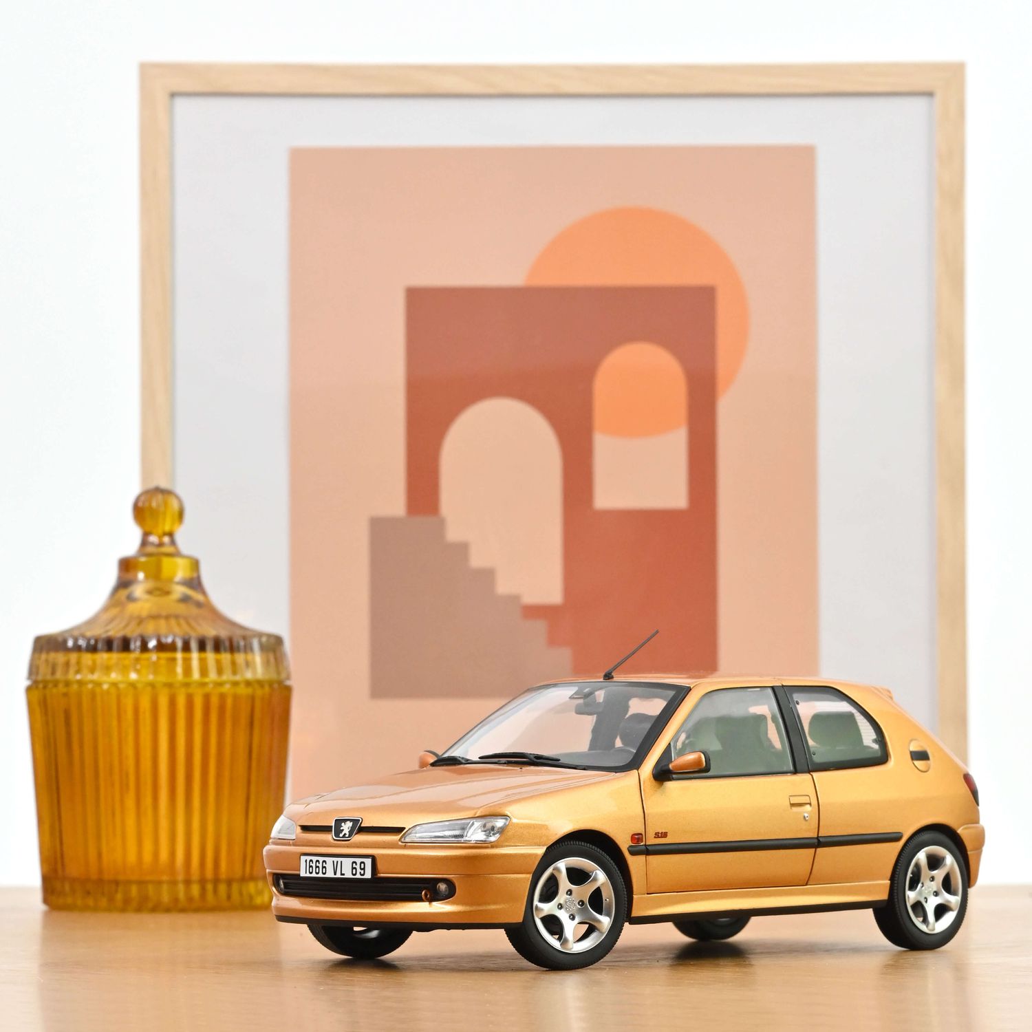 Norev 1:18 - Peugeot 306 S16 1997, Blaze Yellow