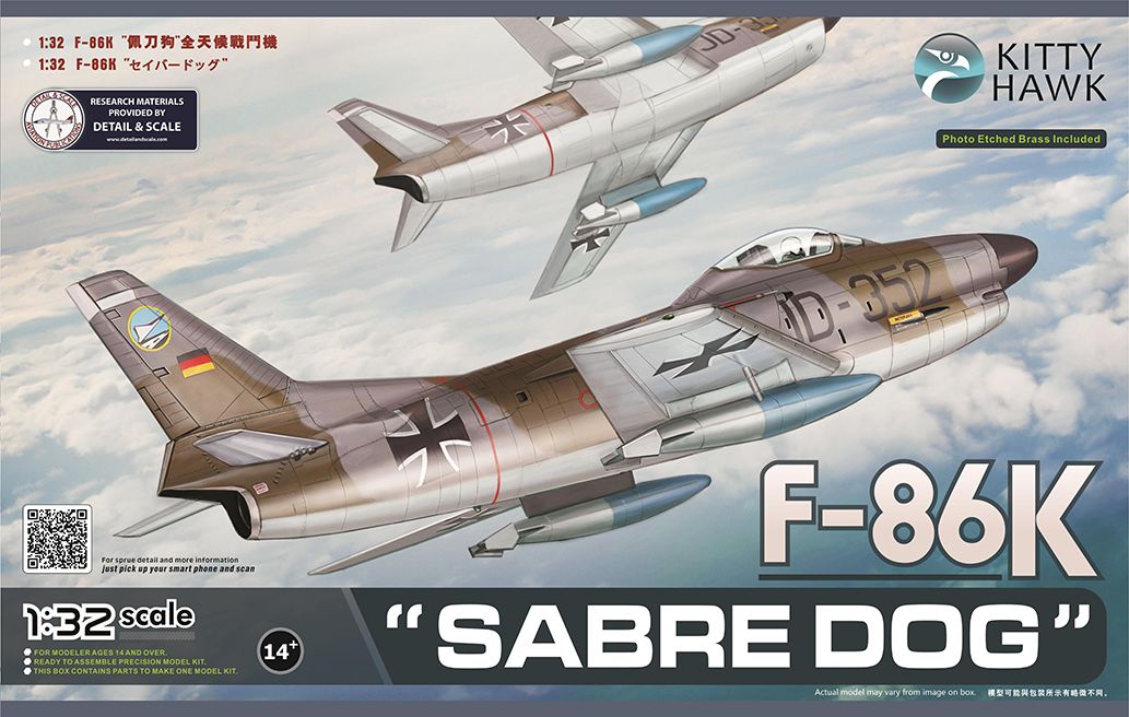 Kitty Hawk 32008 - 1:32 | F-86K Sabre Dog (NL Decals)