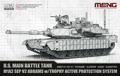 MENG 72016 - 1:72 | U.S. Main Battle Tank M1A2 SEP V2 Abrams w/Trophy Active Protection System