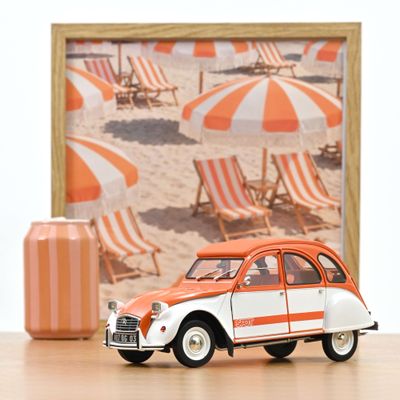 Norev 1:18 - Citroën 2CV Spot (1976), oranje/wit