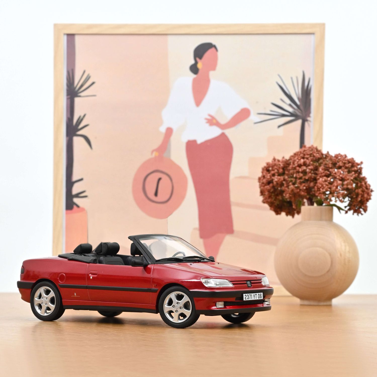 Norev 1:18 - Peugeot 306 Cabriolet (1994), rood