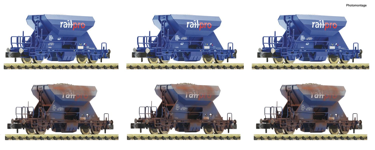 Fleischmann 6660185 - N | 6-tlg. Set: Schotterwagen, Railpro