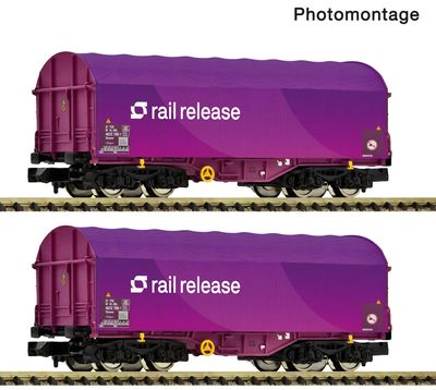 Fleischmann 6660179 - N | 2-tlg. Set: Schiebeplanenwagen, Railrelease