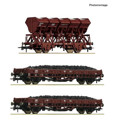 Roco 6600370 - H0 | 3-tlg. Set: Schotterzug, DB