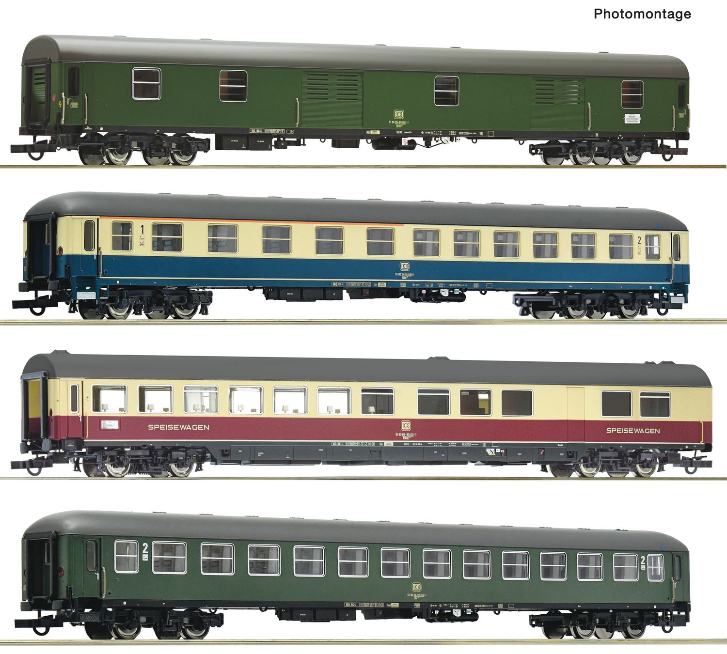 Roco 6200322 - H0 | 4-tlg. Set 1: D 202 „Loreley Express“, DB