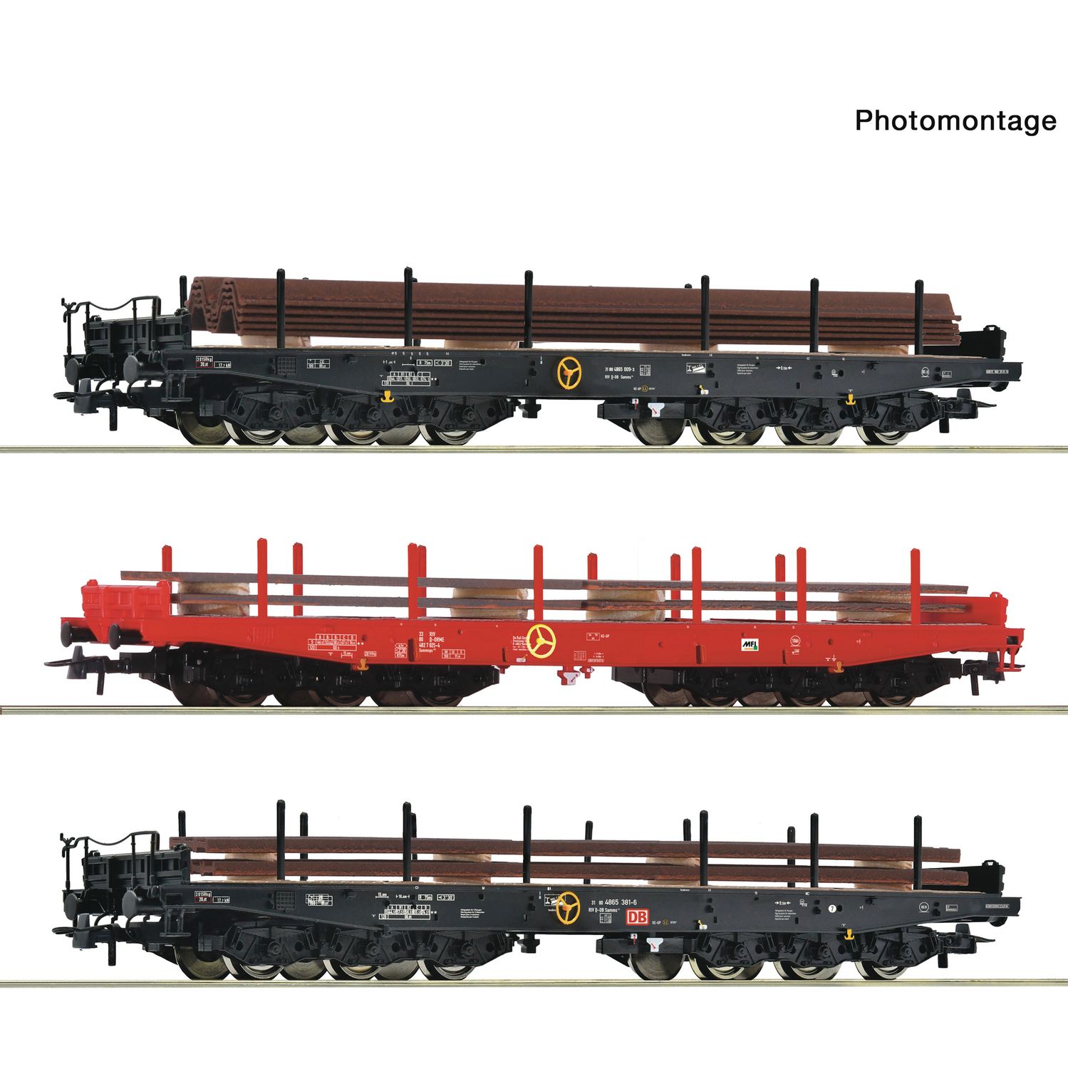 Roco 6600350 - H0 | 3-tlg. Set 1: Stahlzug, DB AG/OnRail