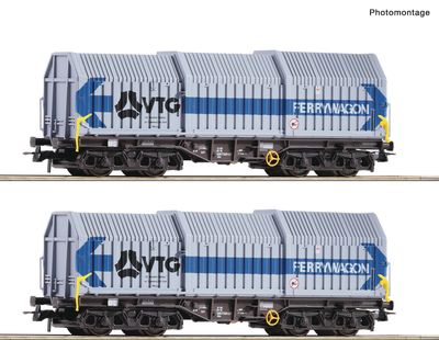 Roco 77051 - H0 | 2-tlg. Set: Teleskophaubenwagen, VTG