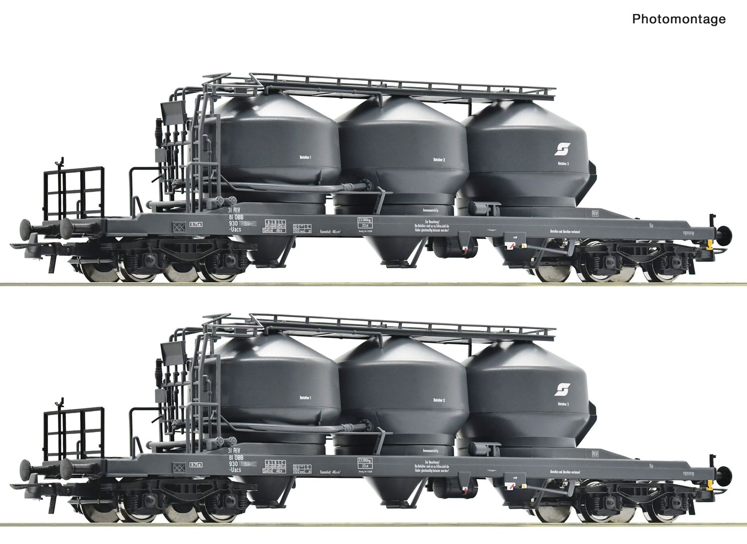 Roco 6600383 - H0 | 2-tlg. Set: Staubsilowagen, ÖBB