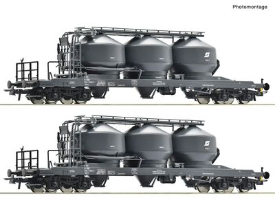 Roco 6600383 - H0 | 2-tlg. Set: Staubsilowagen, ÖBB