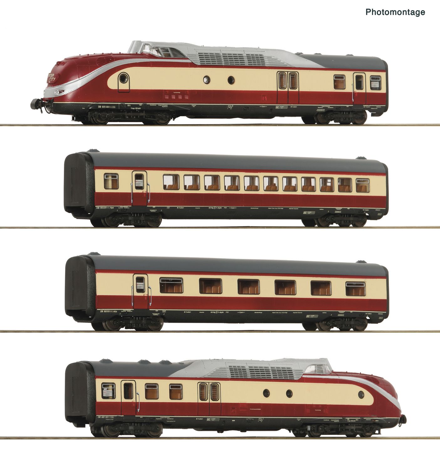 Roco 7710025 - H0 | 4-tlg. Set: Dieseltriebzug BR 601, DB