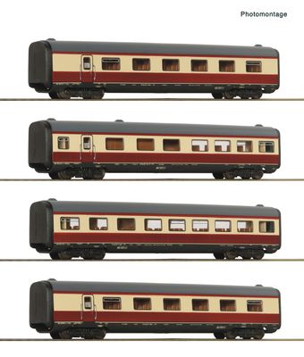 Roco 7700026 - H0 | 4-tlg. Set: Mittelwagen zum Dieseltriebzug BR 601, DB