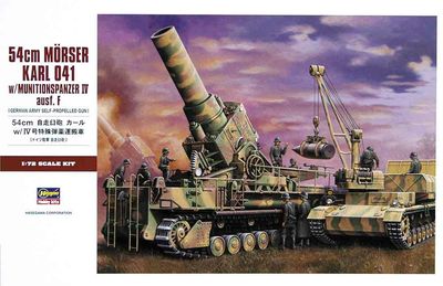 Hasegawa 31156 - 1:72 | 54 cm Mörser Karl 041 met Munitionspanzer IV Ausf. F