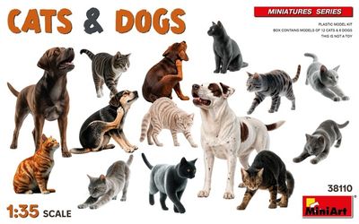 MiniArt 38110 - 1:35 | Cats &amp; Dogs (18 figuren)