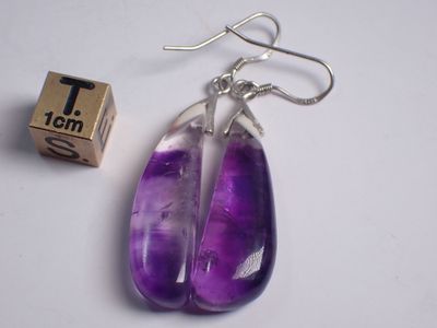 Boucles d&#39;oreilles amethyste argent 925