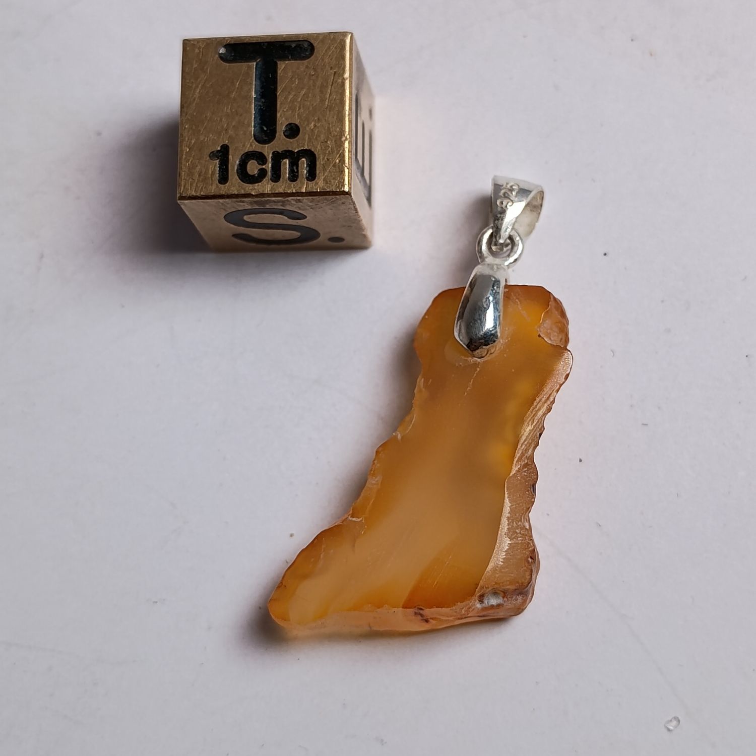 Pendentif cornaline bélière argent 925