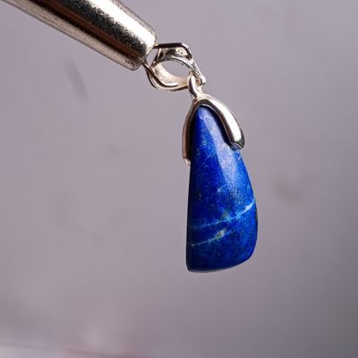 Pendentif lapis lazuli bélière argent 925