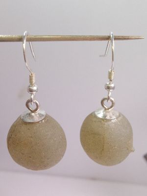 Boucles d&#39;oreilles Prehnite  argent 925