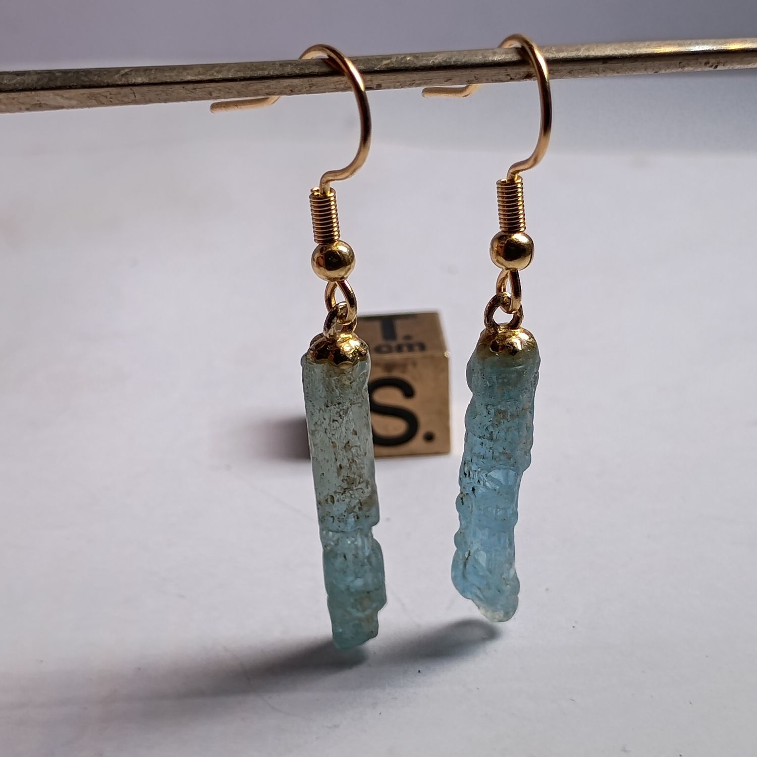Boucles d&#39;oreilles aigue-marine argent 925