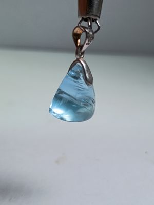Pendentif aigue marine trillion 