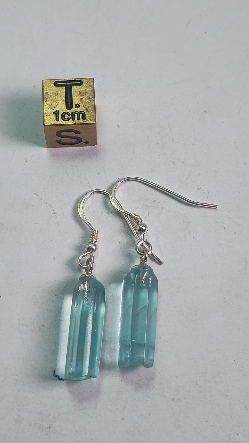 Boucles d&#39;oreilles aigue-marine argent 925