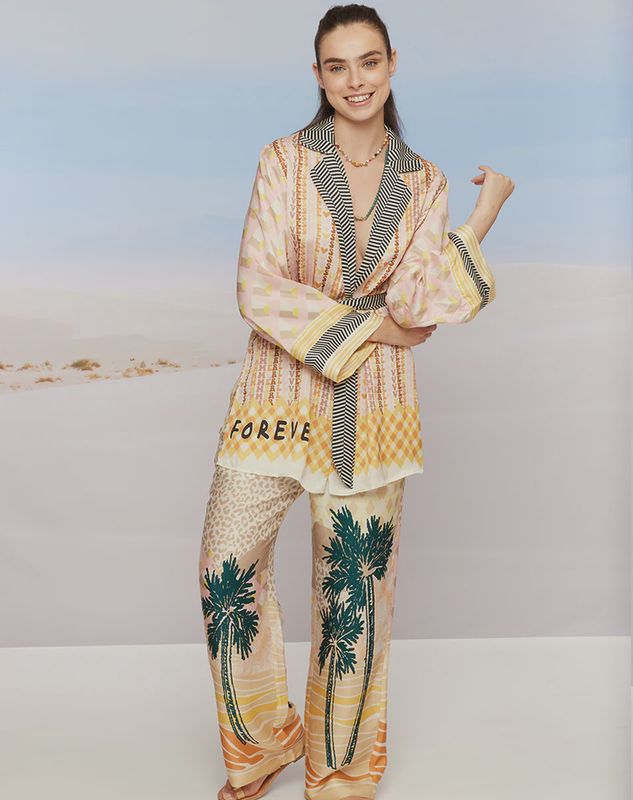 Avery Straight Leg Printed Trouser Vacation