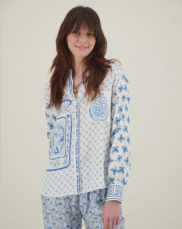 Isabel Printed Shirt Amalfi Coast