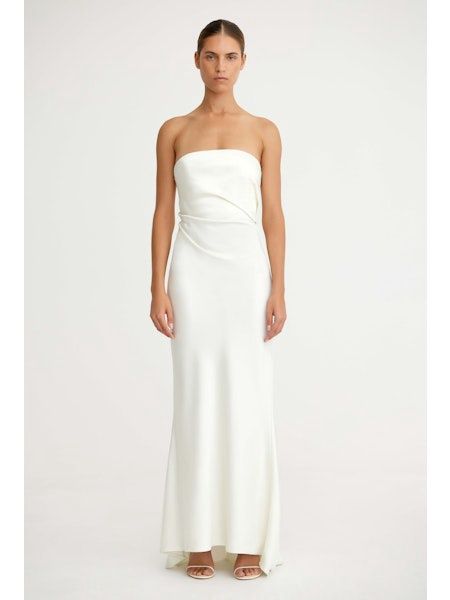 Lucile Strapless Gown Bone