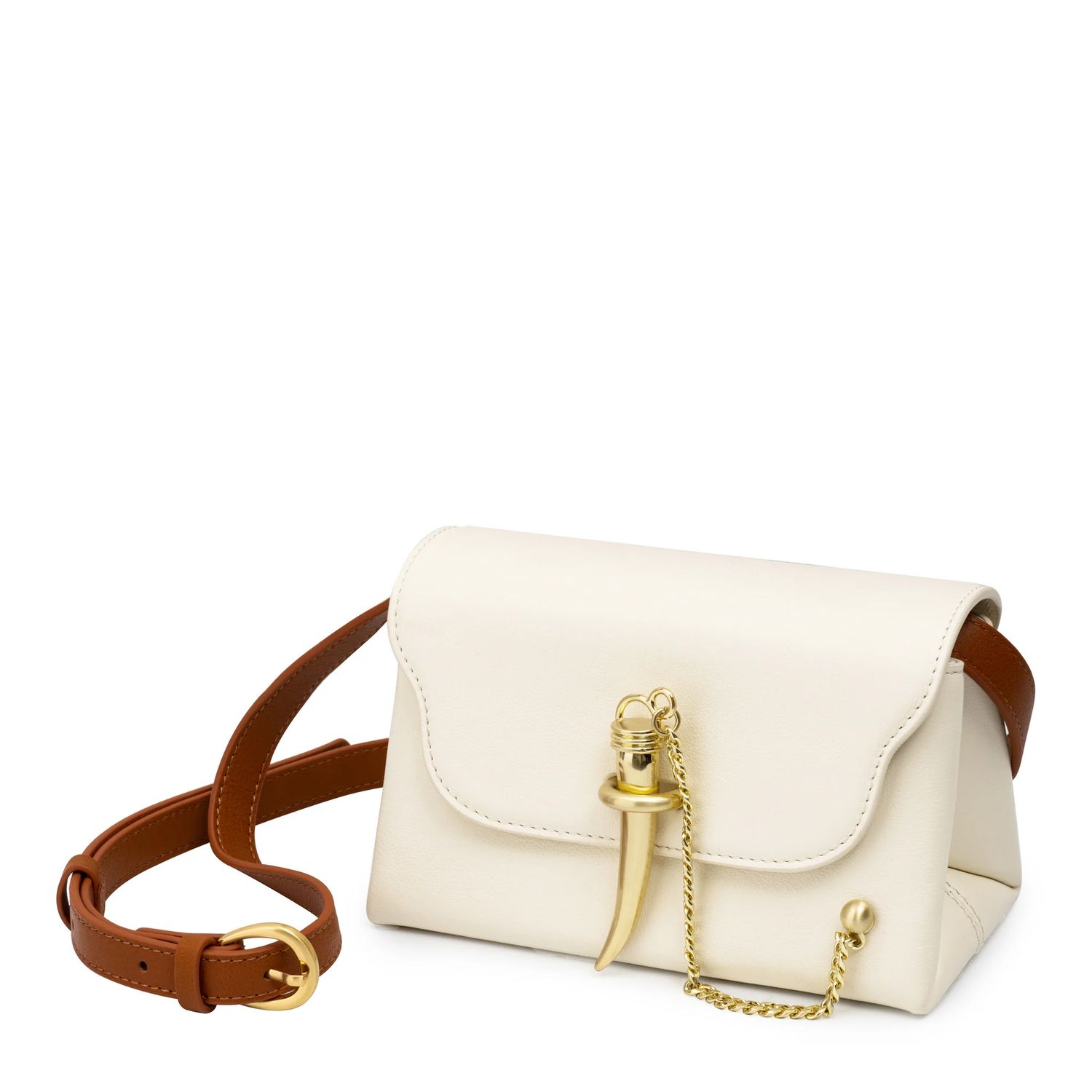 The Anouk Ecru Cognac Crossbody