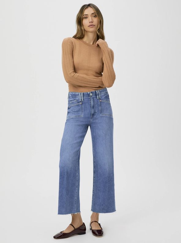 Anessa Set in Pockets + Raw Hem Sunnie Distressed Jeans