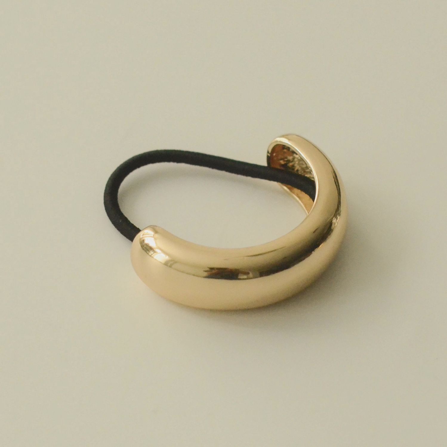 Wide Metal Cuff Hair Tie Gold
