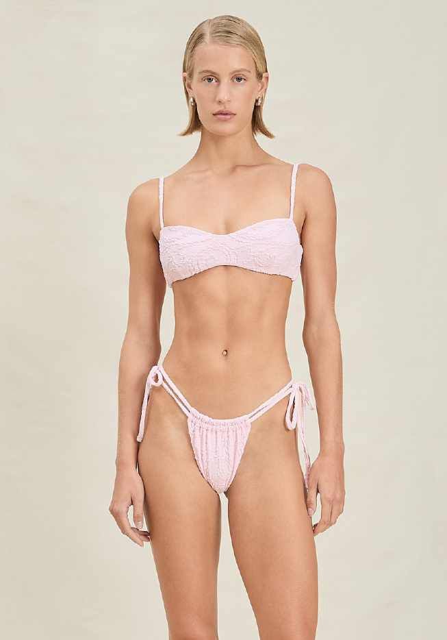 Belinda Bathing Suit Top Pink Swirl, Size: X-Small