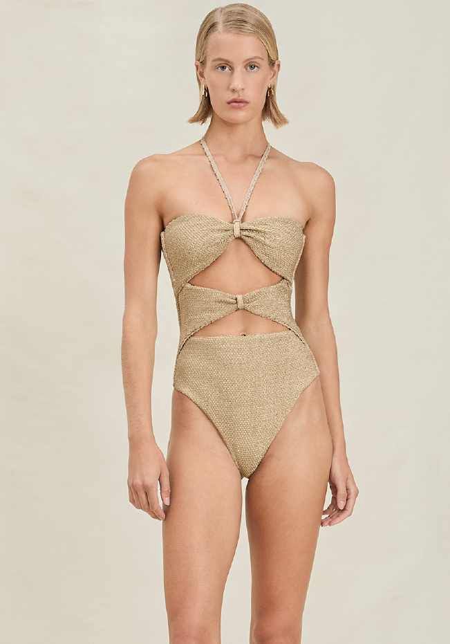 Ulla Full-Piece Bathing Suit Merigold, Size: X-Small