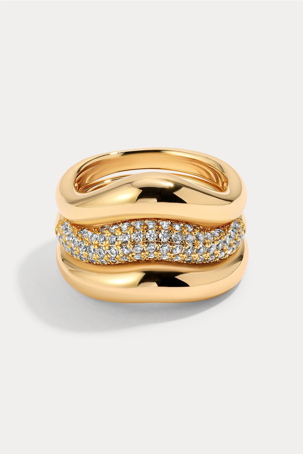 Armadillo Gold Ring Set, Size: 6