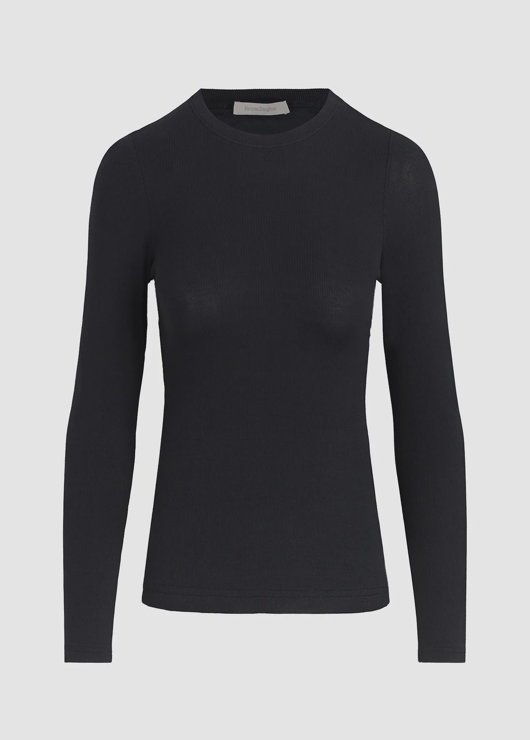 The Ribbed Long Sleeve Black