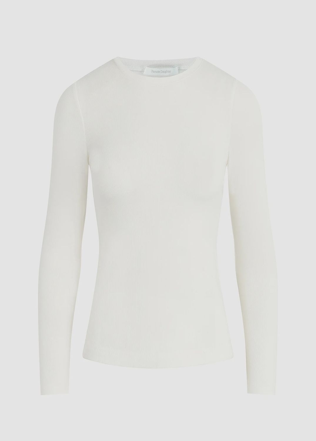 The Ribbed Long Sleeve White