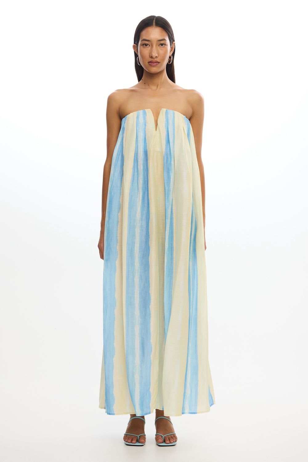 Juniper Maxi Dress Saffron Stripe, Size: 2