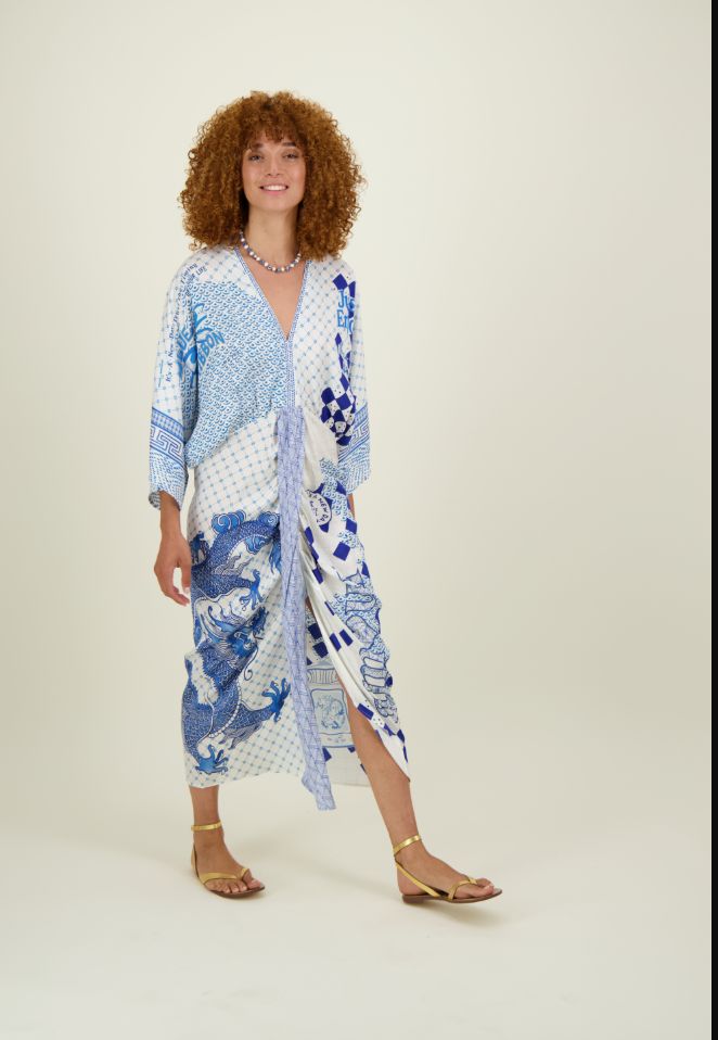 Sophia Kimono Dress Amalfi Coast, Size: XS/S