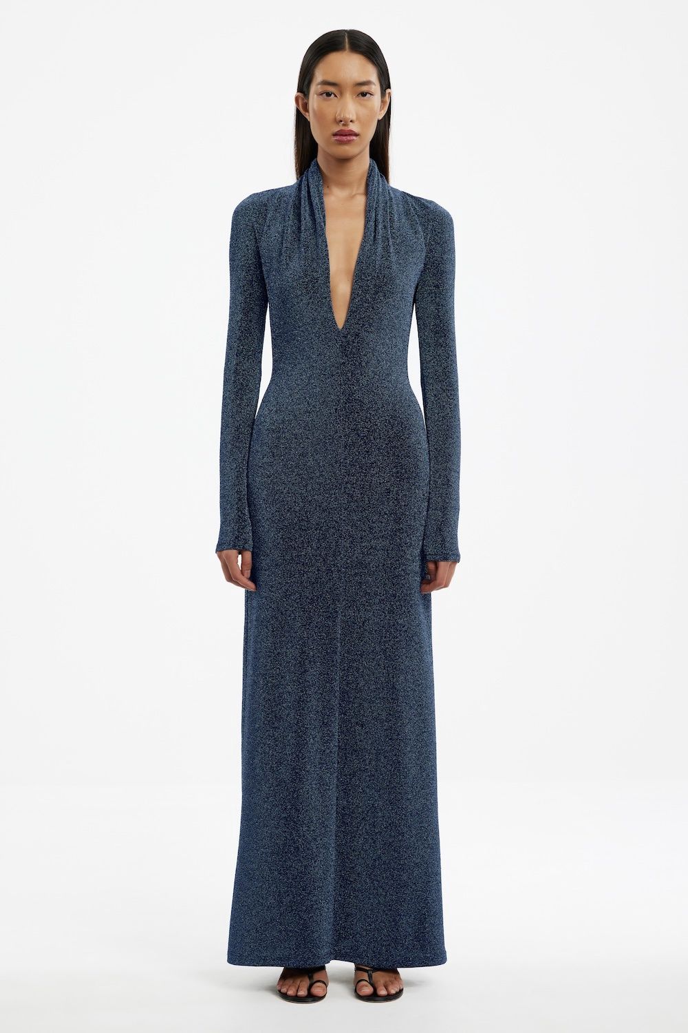 Selena Long Sleeve Gown Sapphire, Size: 2