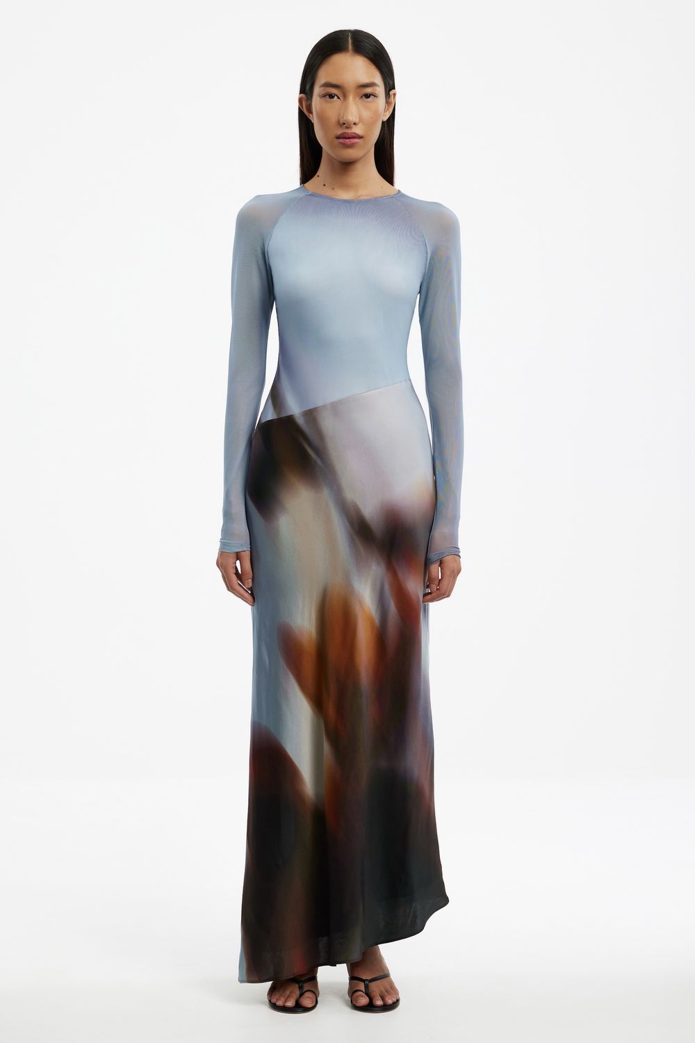 Sofiya Long Sleeve Maxi Dress Lucid Bloom, Size: 2