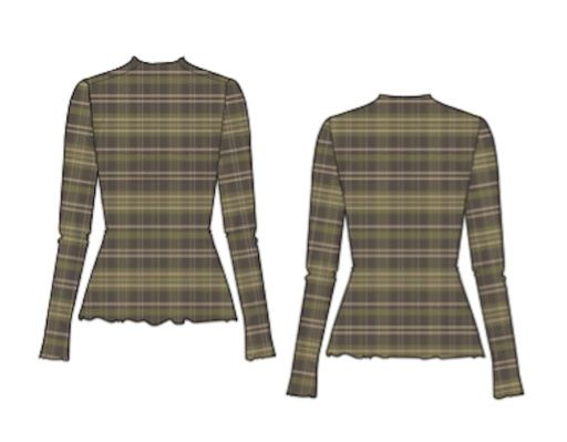 THE SHEER FANTASY TOP, Colour: countryside plaid, Season: fall 2025, Size: L