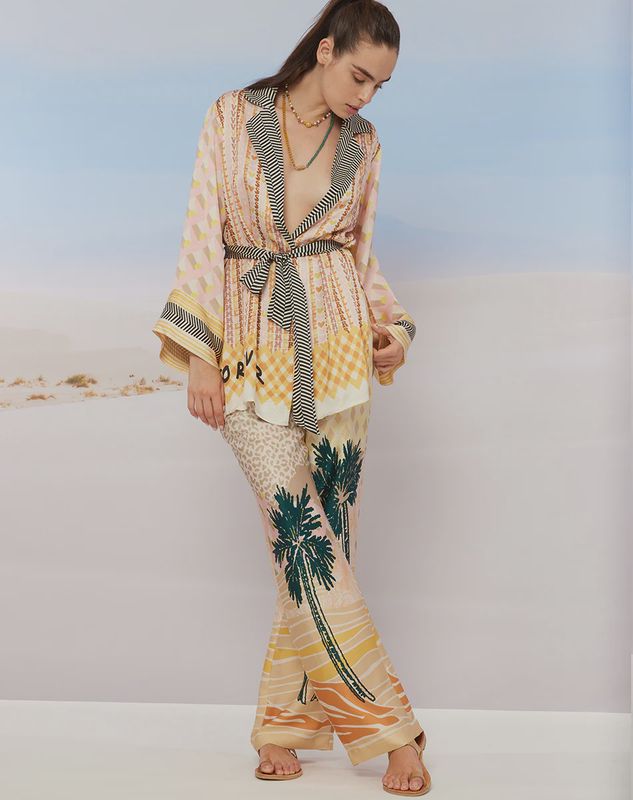 Avery Straight Leg Printed Trouser Vacation