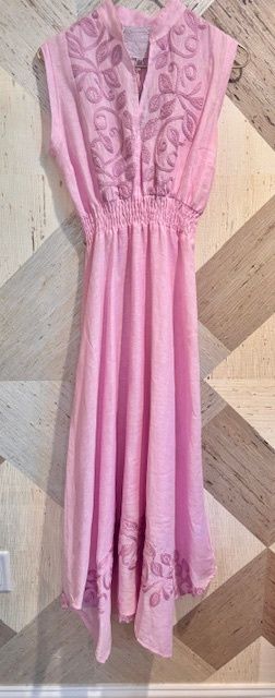 Meletta Embroidered Dress Classic Pink