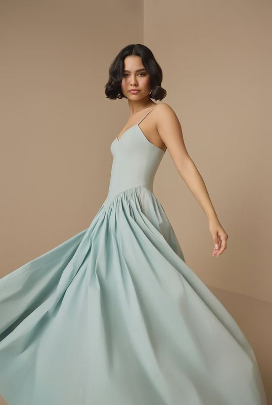 Nain Long Dress Light Blue