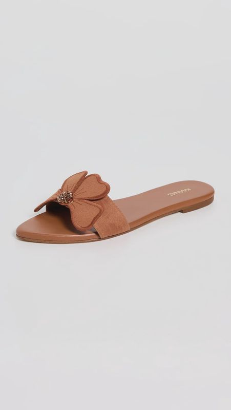 Bloom by Lun Flower Applique Slide Beads Caramel