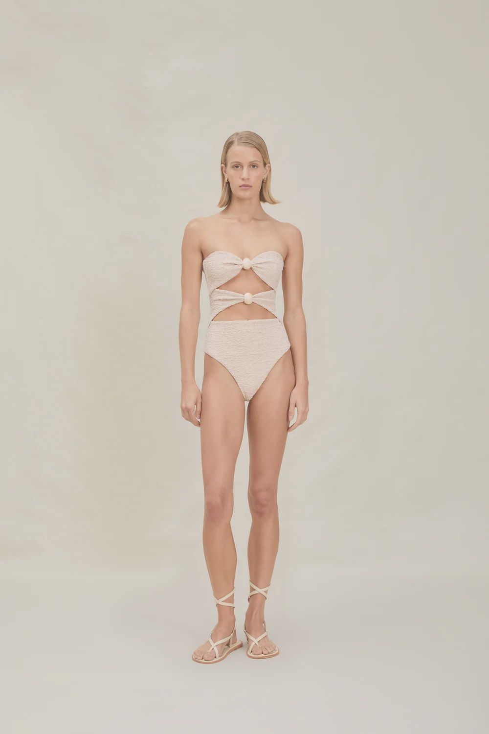 Misha Bathing Suit Full- Piece Fawn, Size: X-small