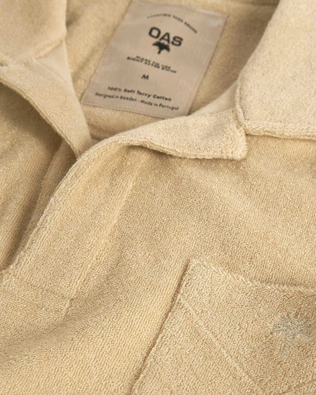 Men's Beige Polo Terry Shirt